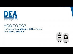 GTI remotes – How to switch the coding from DIP SWITCH to D.A.R.T.