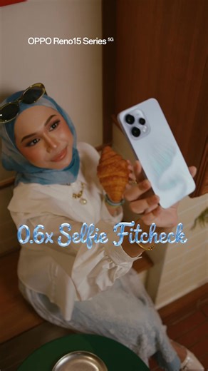 #OPPOReno15Series5G, powered by an industry-leading 0.6x 50MP front camera, we're giving the golden selfie angle. Best for your 0.6x #SelfieFitCheck Capturing more of the moment, and everyone in it ✨ #VibeThisMoment