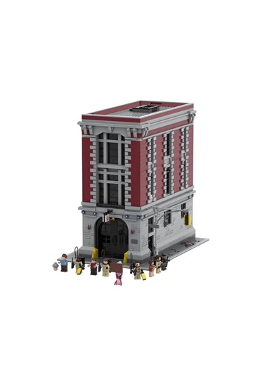 👻 Who you gonna call? LEGO Ghostbusters Firehouse HQ #75827 in digital form is still a masterpiece #lego #ghostbusters #whoyougonnacall #firehouse #digitallego #studiobuild #afol #legocollectors #legoarchitecture #brickbybric