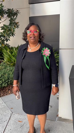 Beta Iota Omega President Simone B. Langley, welcomes our sisters to the Northern Carolina Cluster of the MARvelous Mid-Atlantic Region 💕💚 | The Beta Iota Omega Chapter of Alpha Kappa Alpha Sorority, Inc.