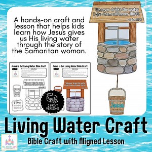 Living Water Jesus Bible Craft | Samaritan Women at the Well Sunday School, John 4 Lesson - Etsy