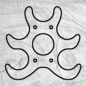 13.25x12.8" Wine Rack Style 3 Acrylic Router Template