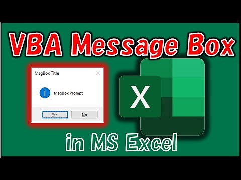 How to Use Message Box in Excel VBA? | Syntax of Message Box | VBA Code for MsgBox | Excel Tutorial