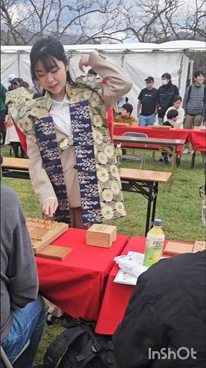 人間将棋 第71回天童桜まつり 指導対局 遠山六段 女流棋士 #将棋 #山形 #shorts