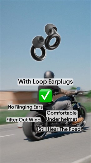 Ride loud roads in total calm 🏍️ Meet your new ride-or-die: Loop Quiet™ earplugs. 🛣️ Built for bikers and open roads 🎧 Cuts wind and engine noise — keeps important sounds clear 🪶 Lightweight and comfy under any helmet 🌧️ Rain? Sweat? No problem — they're weather-ready ♻️ Reusable, reliable, and road-trip approved Shop now and try with 100-day, hassle-free returns. | Loop