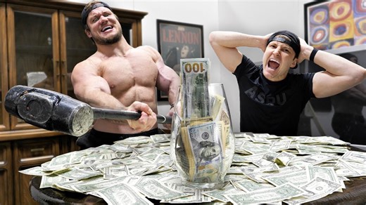 Hiding $10,000 inside a rage room with strangers!
