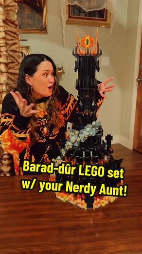 Build me a LEGO set worthy of Mordor! 👁️🌋 AHH! Thank you so so much to @LEGO for gifting me this incredible set! I’m truly unworthy & I swear my fealty to you from this day on! Haha✨ #LordoftheRings #lego #lotr #tolkientok #hobbit #frodobaggins #samwisegamgee