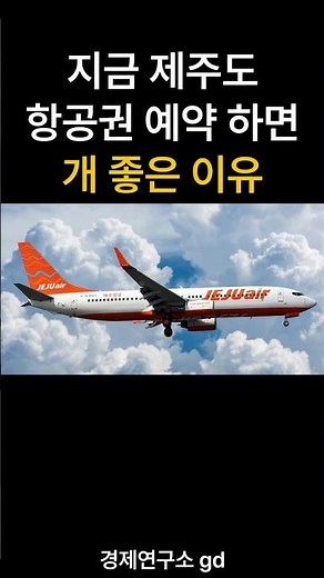 지금 제주도 항공권 예약 하면 개 좋은 이유