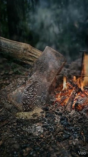 Restoring a Rusty Axe with Fire & Oil 🔥🪓 | Satisfying Deep Clean