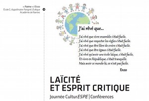 Conférence  LAÏCITÉ ET ESPRIT CRITIQUE LUNDI 10 DÉCEMBRE 2018