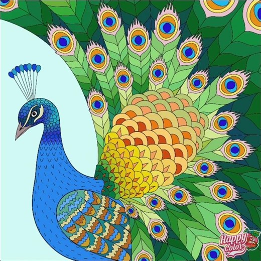 Tavus kuşu ihtişamı 🧿🍀 Peacock splendor 💙 #shorts #arte #speedpaint