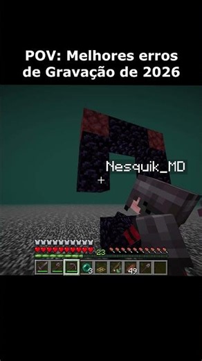 POV: Melhores erros de gravação de 2026... 💀 #minecraft