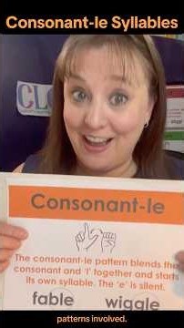 The consonant-le syllable is one of the easier ones to spot for learners. #syllables #phonics