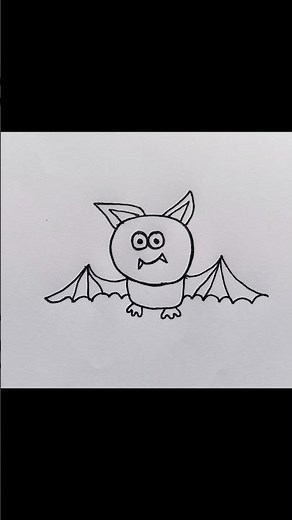 Easy bat drawing for beginners step by step#like comment and subscribe