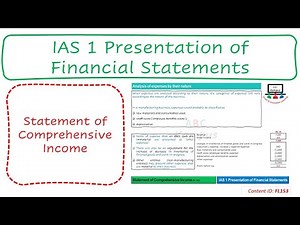 Statement of Comprehensive Income | IAS 1 Presentation of Financial Statements (FL153)