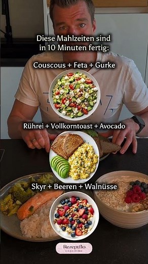 3 gesunde Mahlzeiten in unter 10 Minuten (für stressige Tage)