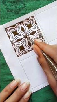Elegant Square Mehendi Design ✨#Art by neshu#artist #shorts