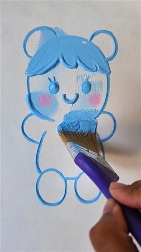 melukis boneka lucu #trendingshorts