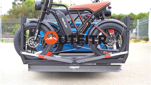 🔥 Struggling with heavy e-bikes? Our 200LB Tire-Clamp Rack with Ramp makes loading effortless—just roll your bikes up, no lifting required. ✅ Holds 2 heavy e-bikes with ZERO frame contact ✅ Tri-Lock stability keeps your ride wobble-free at highway speeds ✅ Fits fat tires, step-thru frames & carbon bikes 🚐 Road trips, camping, or RV life—this rack goes wherever you go. #EBikeRack #NoHeavyLifting #TravelMadeEasy | OutfitR-US