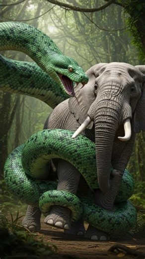 python Vs elephant risk forest#trending