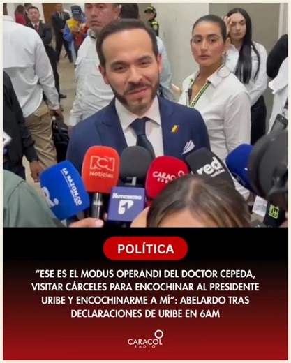 #RetoElecciones2026 | “Ese es el modus operandi del doctor Cepeda, visitar cárceles para encochinar al presidente Uribe y encochinarme a mí” respondió el aspirante presidencial Abelardo de la Espriella a las declaraciones del expresidente Álvaro Uribe Vélez esta mañana en 6AM de Caracol Radio. Para más información, visite: caracol.com.co | Caracol Radio