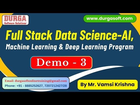 Full Stack Data Science tutorials || Demo - 3 || by Mr. Vamsi Krishna on 30-12-2024 @8:30PM IST