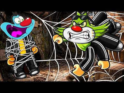 I STEPPED IN A SCARY SPIDER'S Web IN ROBLOX..ft Oggy