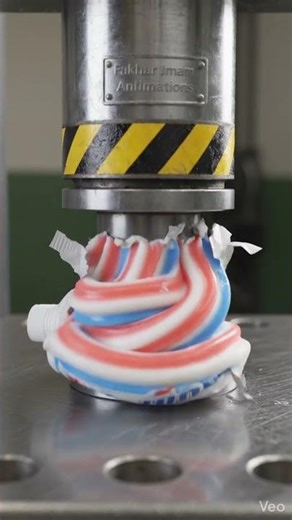 Toothpast Vs Hydraulic Press 😱