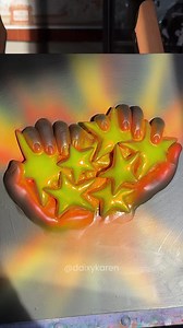 Holding the Stars Art: Mixed Media Clay Painting Ideas