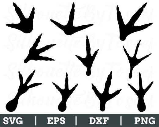 Turkey Footprint Svg, Turkey Footprint Silhouette, Turkey Footprint Cut File, Dxf, Png
