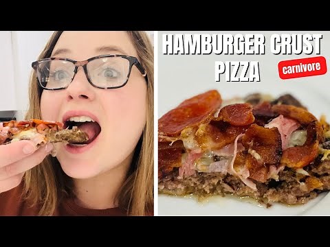 Hamburger Crust Meat Lovers Pizza | Carnivore Diet Ground Beef Recipes