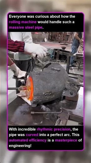 🌀 IMPOSSIBLE BEND! Giant Pipe Roller #shorts #tech