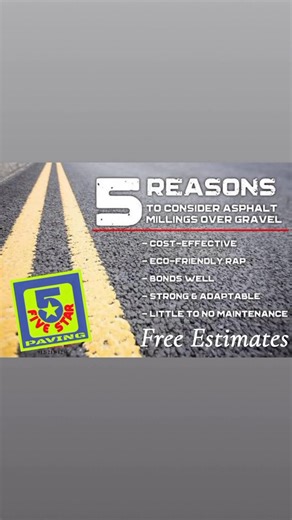 Area Graded , Millings Machine Laid , Compacted With A Roller . All Material laid By The SQFT , ( no we don’t just dump them) Must Be Laid & Rolled . #pavingcontractor #parkinglots #fivestarpaving #asphaltmilling #asphaltcontractor #FreeEstimates #indianapolispaving #asphaltmaintenance #indianadriveways | 5 Star Paving Indy | Facebook