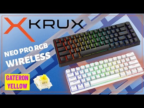 Krux Neo Pro RGB Wireless Gateron Yellow - Wireless mechanical keyboard 60% off at a good price!
