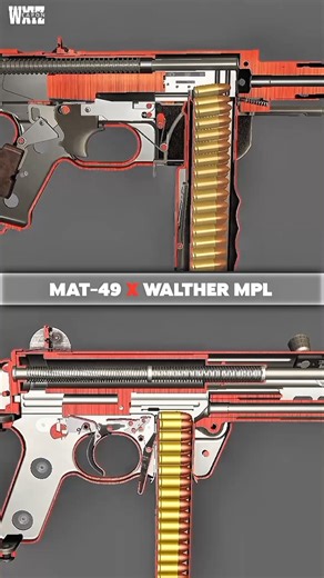3D Mechanism Comparison: MAT-49 and Walther MPL