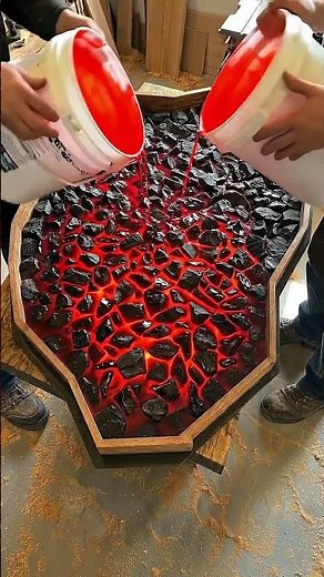 I Made a Volcano Table! 😱 Epoxy Resin Build