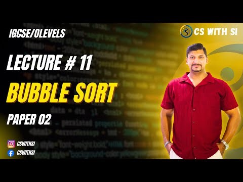 O levels | IGCSE | Bubble Sorting | Paper 02 | 1d Array