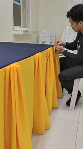 Triple pleats with accordion pleats basic table skirting tutorial for beginners #TableSkirting #tutorial #triplepleats @topfans | Vins avenue