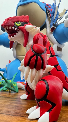 Model available on thangs and cults3d link in bio Filament by @esun3dprinting Printed using x1c by @bambulab_official Model by @paws.3d #pokemon #groudon #3dprinting #bambulab #articulated #asmr #stl #thangs | LM3D