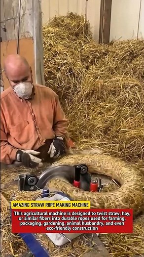 Amazing Straw Rope Making Machine | Automatic Hay Twisting Machine in Action.