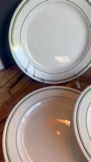 Vintage Homer Laughlin Diner Plate: Green Stripe Restaurant Ware - Etsy
