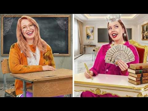 CHALLENGE || I Was Adopted by Millionaires! Cool DIY Hacks by 123 GO!