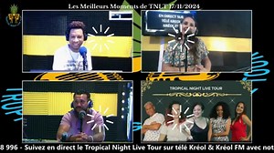 Revivez les moments les plus marquants de Tropical Night Live Tour Emission avec Dany & Ana'el du 17/11/2024 sur Télé Kréol & Kréol fm. L'histoire de la chanson ''PROFITÈR'' de Clément KNG OFF Le site de ton émission : www.tropicalnight.re | Télé Kréol | Facebook