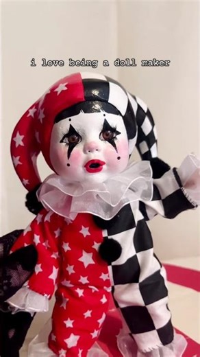 doll maker reveal — handmade ooak jester art doll