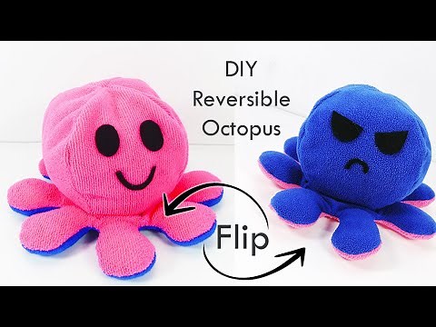 FLIP OCTOPUS DIY How to make the REVERSIBLE OCTOPUS - free TEMPLATES (RECYCLED) Ecobrisa DIY