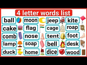 4 Letter Words List 🤔 | Phonics lesson | Reading Words Lesson | Learn with examples #4letterwords