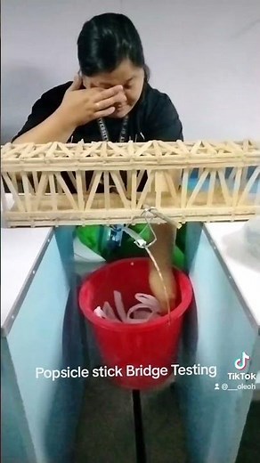 Popsicle Stick Bridge Testing | Final Performance Task in Basic Calculus #stem #popsiclesticks