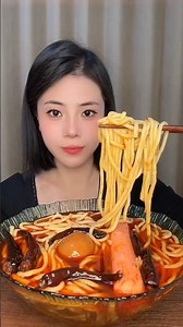 ASMR Spicy Noodles & Fried Eggs Mukbang | Fire Ramen Eating Sounds #mukbang