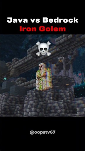 Java vs Bedrock Iron Golem 💀 #minecraft #shorts