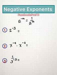 73K views · 949 reactions | How to simplify expressions with negative exponents?樂 #math #mathematics | Prof D | Facebook